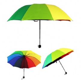42 Inch Arc Foldable Rainbow Umbrella