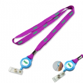 Polyester Lanyard w/ Retractable Badge Reel