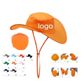 Foldable Polyester Cowboy Hat with Pouch