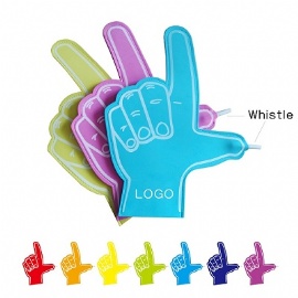 EVA Foam Cheering Hands w/ Whistle